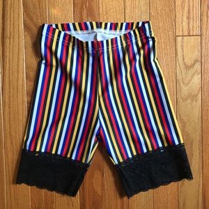 American Apparel Barcelona Striped Bike Shorts